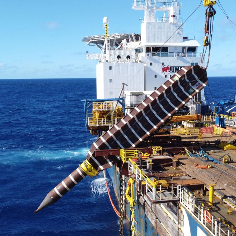 Petrobras torpedo torpedo pile mooring system
